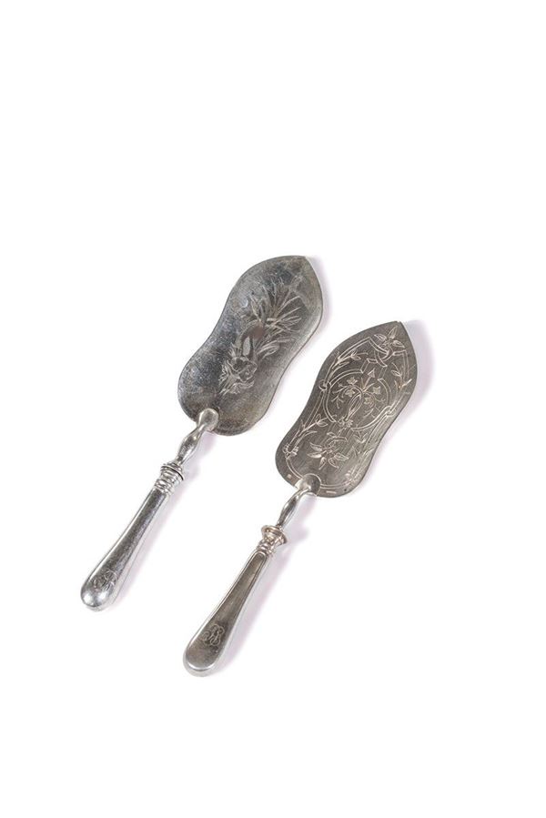 Due palette da torta in argent  - Asta Antiquariato - Incanto Casa d'Aste e Galleria