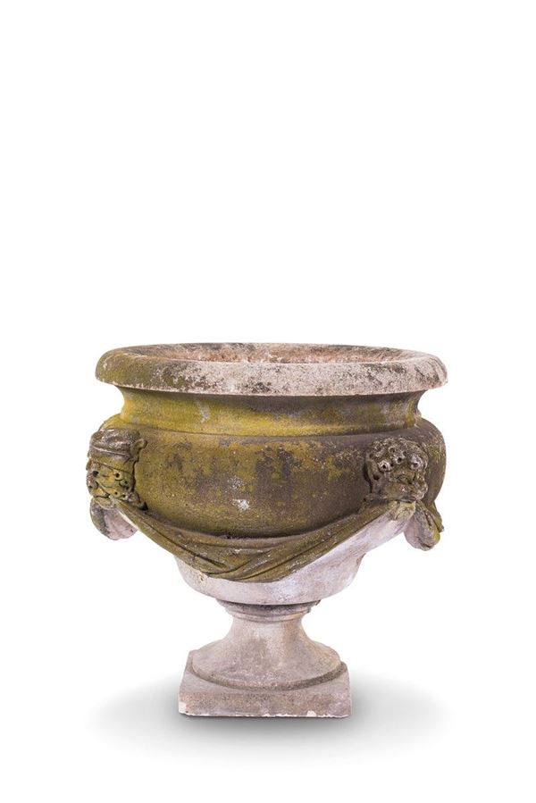 Coppia di vasi in arenaria sco  - Auction Antiquariato - Incanto Casa d'Aste e Galleria