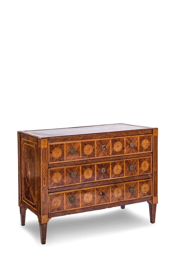 Com&#242; impiallacciato in palissa  - Auction Antiquariato - Incanto Casa d'Aste e Galleria