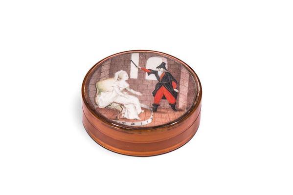 Tabacchiera di forma rotonda i  - Asta Antiquariato - Incanto Casa d'Aste e Galleria