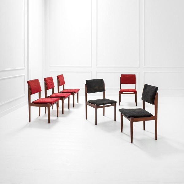 Arflex : Sei sedie
Legno, tessuto.
Pr  - Asta Design first - Incanto Casa d'Aste e Galleria