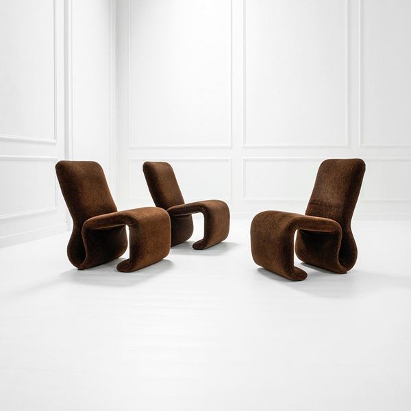 Jan Ekselius : Tre poltroncine della serie Et  - Auction Design first - Incanto Casa d'Aste e Galleria