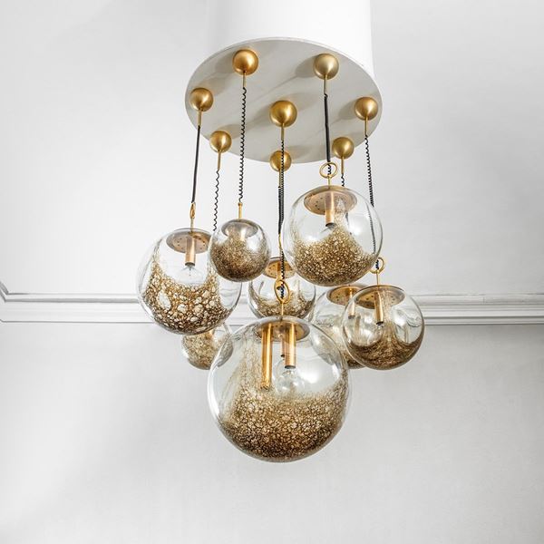 Esperia : Grande lampadario ad otto luci  - Auction Design first - Incanto Casa d'Aste e Galleria