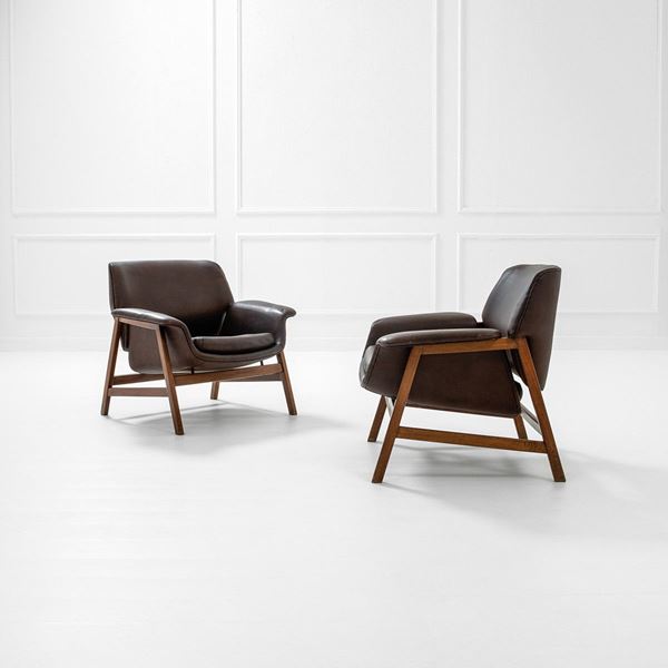 Gianfranco Frattini : Coppia di poltrone mod. 849
L  - Asta Design first - Incanto Casa d'Aste e Galleria