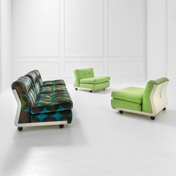 Mario Bellini : Cinque poltroncine mod. Amanta  - Asta Design first - Incanto Casa d'Aste e Galleria