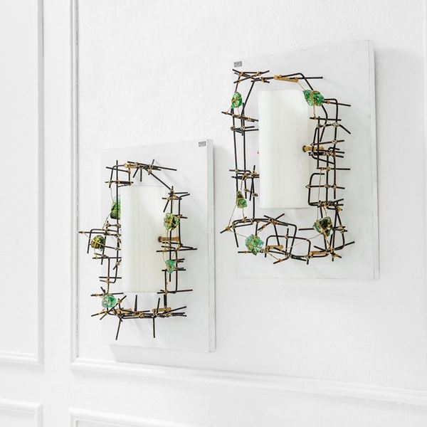 Morgan Simone Rida : Coppia di lampade da parete Ro  - Auction Design first - Incanto Casa d'Aste e Galleria
