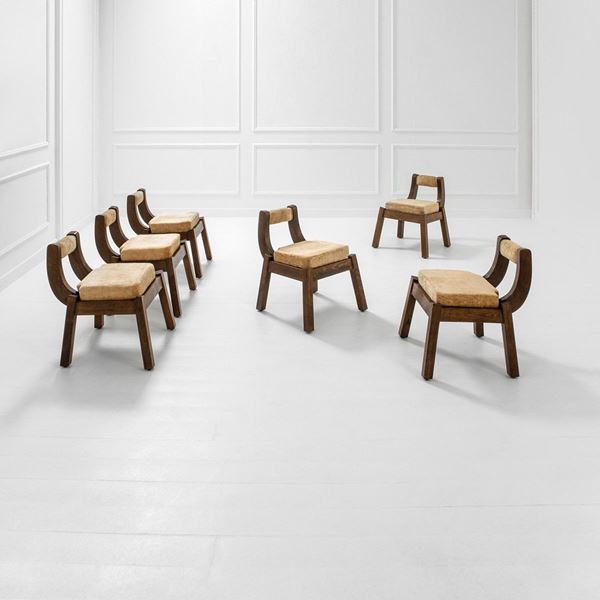 Sei sedie
Legno tinto, tessut  - Asta Design first - Incanto Casa d'Aste e Galleria