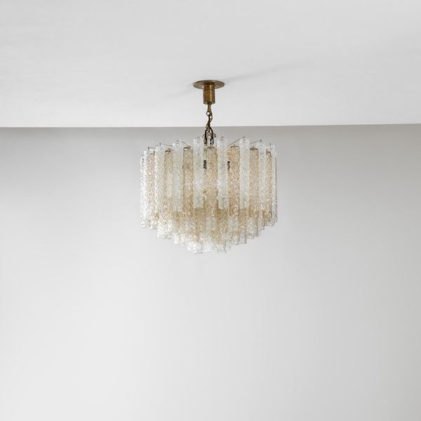 Toni Zuccheri : Lampadario
Vetro bamb&#249; traspa  - Asta Design first - Incanto Casa d'Aste e Galleria