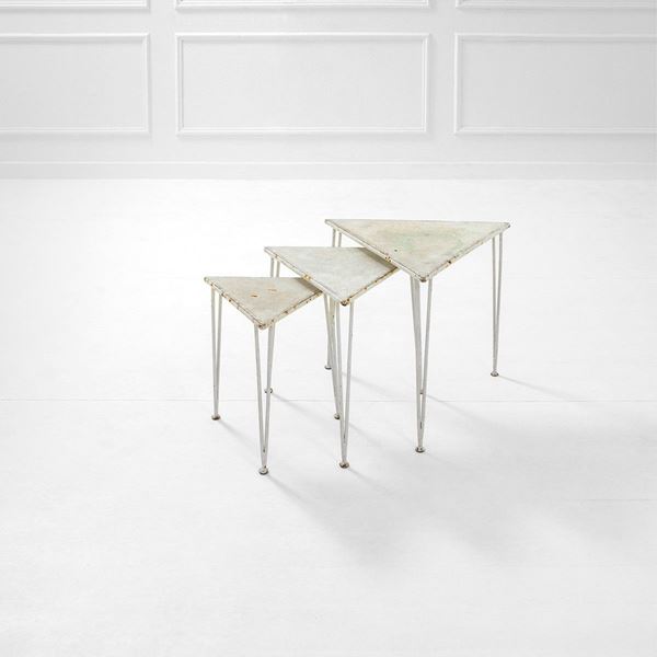 Tre tavolini
Metallo laccato.  - Asta Design first - Incanto Casa d'Aste e Galleria