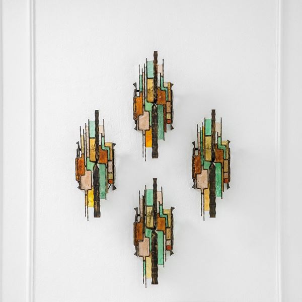 Albano Poli : Quattro lampade da parete 
Fe  - Asta Design first - Incanto Casa d'Aste e Galleria
