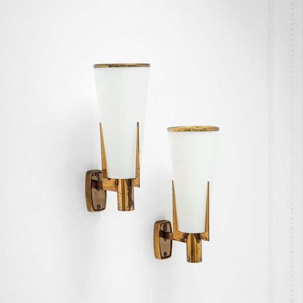 Stilnovo : Due lampade da parete mod. 208  - Auction Design first - Incanto Casa d'Aste e Galleria