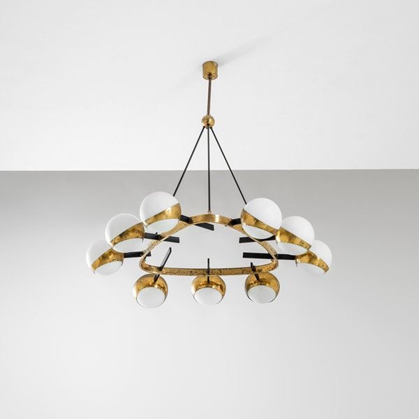 Stilnovo - Lampadario a nove lumi
Ottone