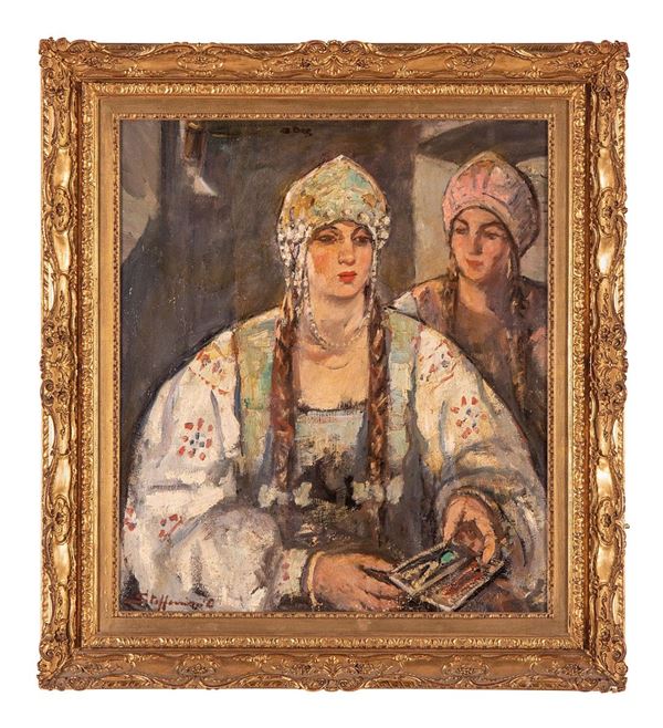 Ottavio Steffenini - Gitana cartomante
Olio su tel