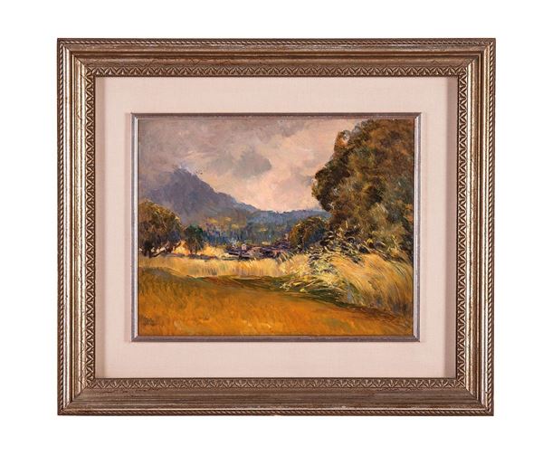 Campo di grano
Olio su compen  - Asta Antiquariato, Pittura, Oggetti d'arte, Porcellana, Arte Moderna - Incanto Casa d'Aste e Galleria
