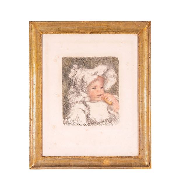 Pierre Auguste Renoir : L&#39;enfant au biscuit, 1899 (Jea  - Asta Antiquariato, Pittura, Oggetti d'arte, Porcellana, Arte Moderna - Incanto Casa d'Aste e Galleria