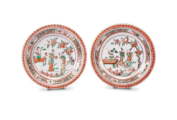 Coppia di piatti in porcellana  - Asta Antiquariato, Pittura, Oggetti d'arte, Porcellana, Arte Moderna - Incanto Casa d'Aste e Galleria