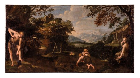 Il primo lavoro di Adamo ed Ev  - Asta Antiquariato, Pittura, Oggetti d'arte, Porcellana, Arte Moderna - Incanto Casa d'Aste e Galleria