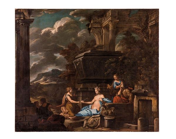 Diana con la Ninfa Callisto co  - Asta Antiquariato, Pittura, Oggetti d'arte, Porcellana, Arte Moderna - Incanto Casa d'Aste e Galleria