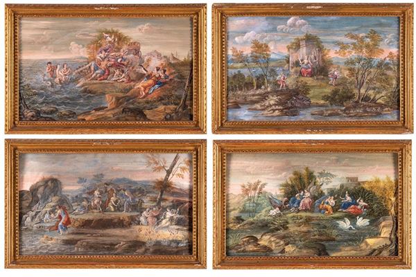 Incontro di San Francesco e Sa  - Asta Antiquariato, Pittura, Oggetti d'arte, Porcellana, Arte Moderna - Incanto Casa d'Aste e Galleria