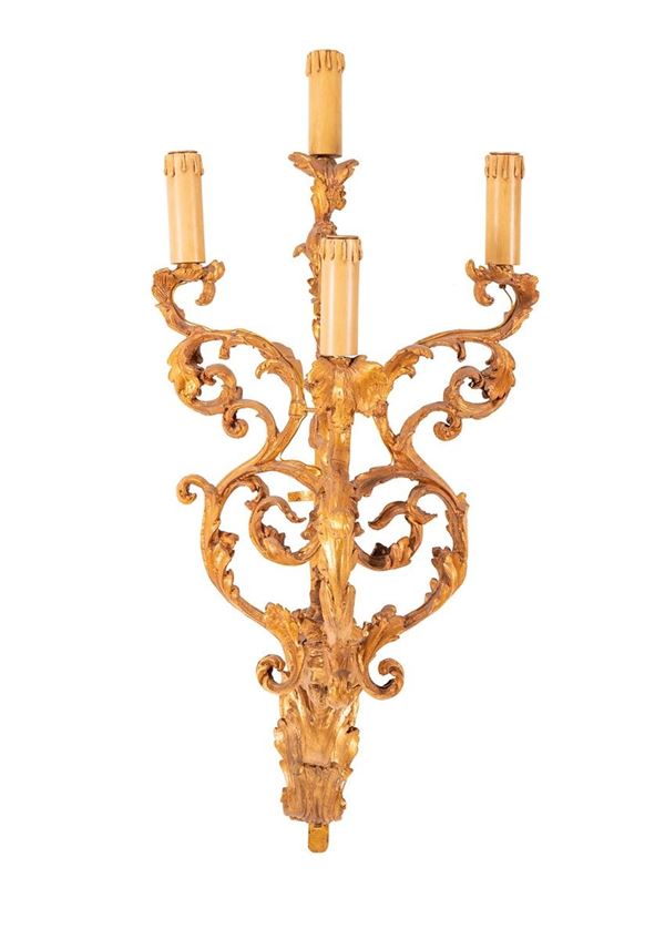 Grande applique in ferro e stu