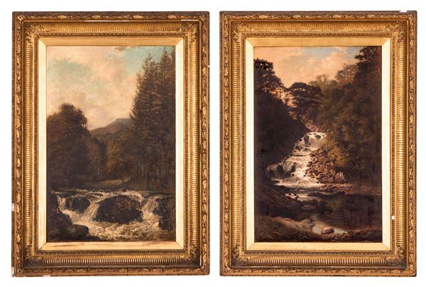 Paesaggista attivo nel XIX sec  - Asta Antiquariato, Pittura, Oggetti d'arte, Porcellana, Arte Moderna - Incanto Casa d'Aste e Galleria