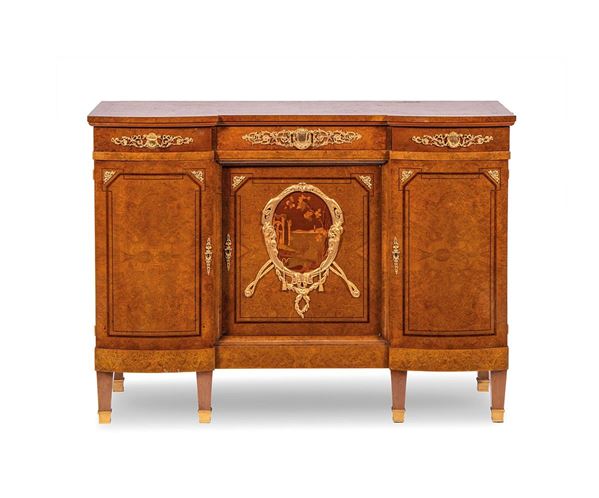 Credenza in radica a tre sport  - Auction Dipinti del XX secolo - Incanto Casa d'Aste e Galleria