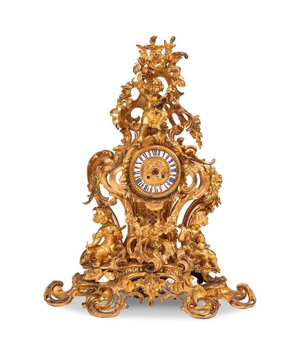 Orologio da tavolo in bronzo d  - Asta Antiquariato, Pittura, Oggetti d'arte, Porcellana, Arte Moderna - Incanto Casa d'Aste e Galleria