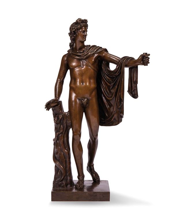 Scultura in bronzo brunito raf