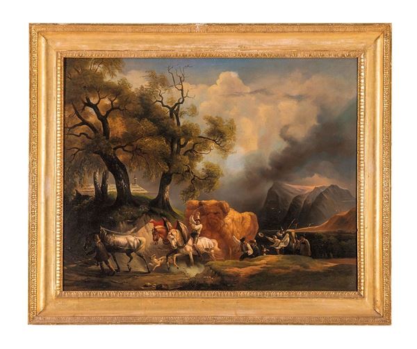 Pittore francese della prima m  - Asta Antiquariato, Pittura, Oggetti d'arte, Porcellana, Arte Moderna - Incanto Casa d'Aste e Galleria