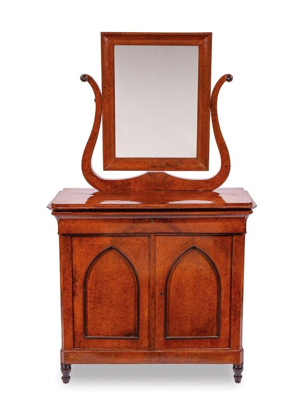 Credenza con soprastante specc  - Auction Dipinti del XX secolo - Incanto Casa d'Aste e Galleria