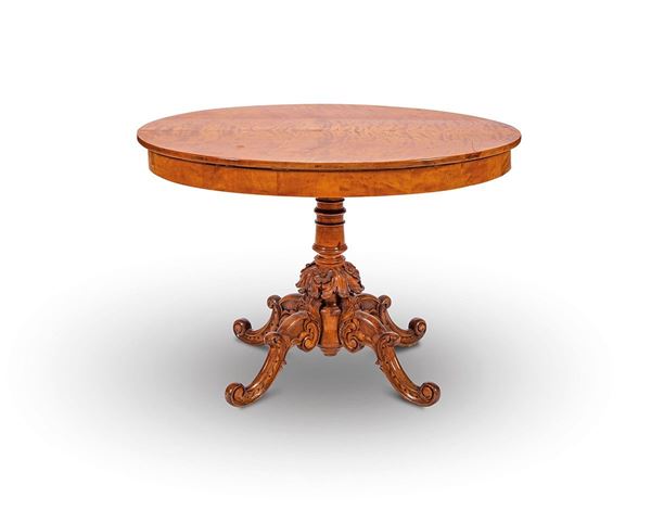 Tavolino ovale in legno chiaro  - Auction Dipinti del XX secolo - Incanto Casa d'Aste e Galleria