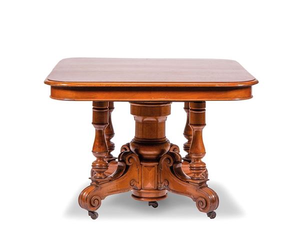 Tavolo allungabile in noce, pr  - Asta Antiquariato, Pittura, Oggetti d'arte, Porcellana, Arte Moderna - Incanto Casa d'Aste e Galleria