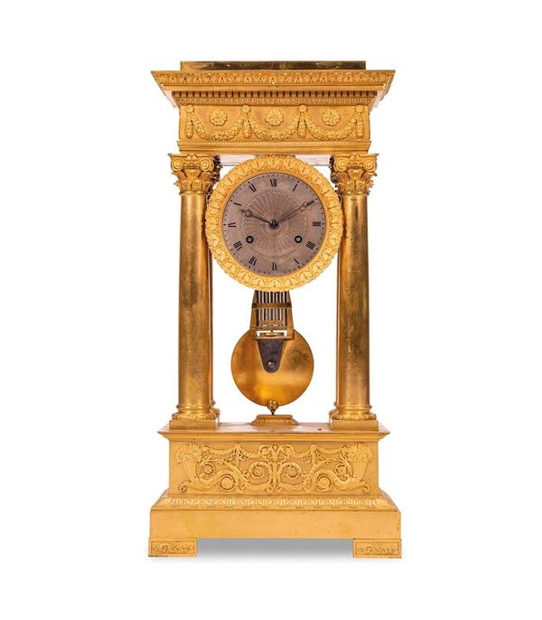 Orologio a forma di tempietto   - Asta Antiquariato, Pittura, Oggetti d'arte, Porcellana, Arte Moderna - Incanto Casa d'Aste e Galleria