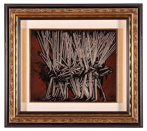 Emilio Scanavino : Tramatura
Olio su tela
cm 46  - Asta Antiquariato, Pittura, Oggetti d'arte, Porcellana, Arte Moderna - Incanto Casa d'Aste e Galleria