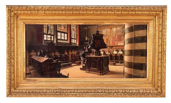 Domenico Pesenti : Preghiera in sacrestia
Olio s  - Asta Antiquariato, Pittura, Oggetti d'arte, Porcellana, Arte Moderna - Incanto Casa d'Aste e Galleria