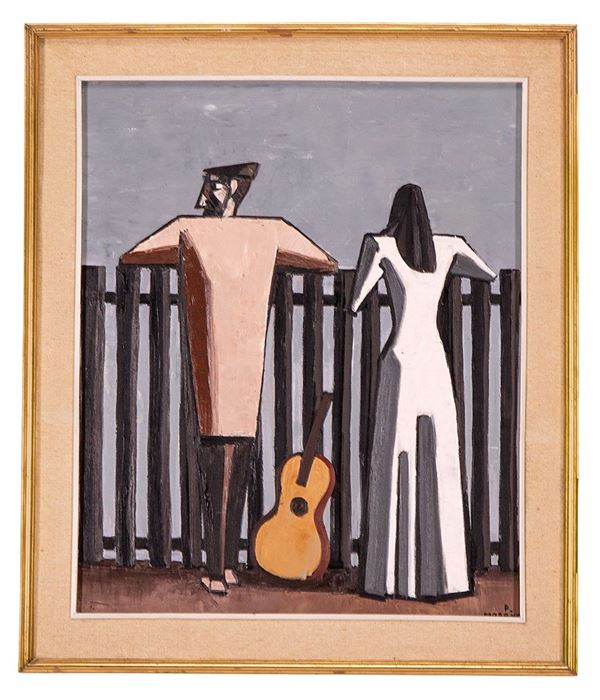 Pietro Morando : Dietro la staccionata
Olio su  - Asta Antiquariato, Pittura, Oggetti d'arte, Porcellana, Arte Moderna - Incanto Casa d'Aste e Galleria