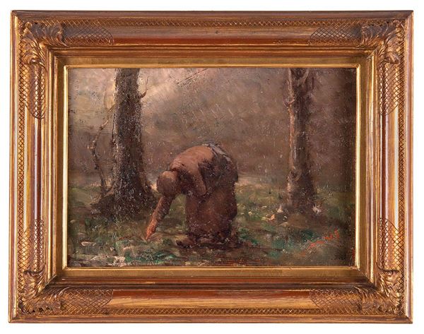 Italo Mus - Donna di Cogne
Olio su tela, 