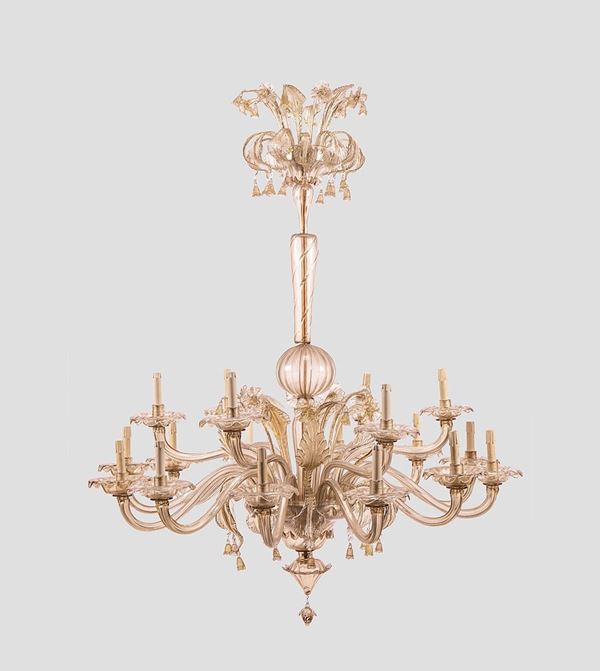 Lampadario in vetro di Murano   - Asta Antiquariato, Pittura, Oggetti d'arte, Porcellana, Arte Moderna - Incanto Casa d'Aste e Galleria