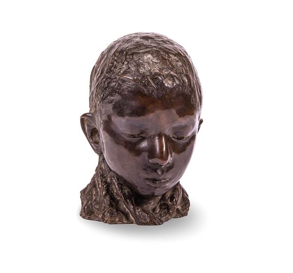 Vincenzo Gemito : Testa di fanciullo
Bronzo a p  - Auction Dipinti del XX secolo - Incanto Casa d'Aste e Galleria