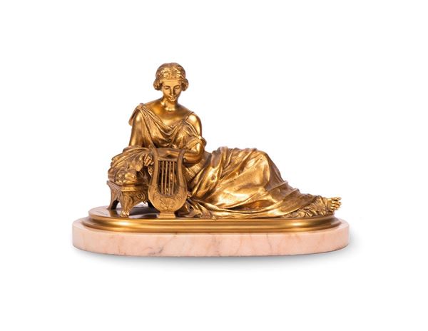 Bronzo dorato raffigurante l&#39;A  - Auction Dipinti del XX secolo - Incanto Casa d'Aste e Galleria