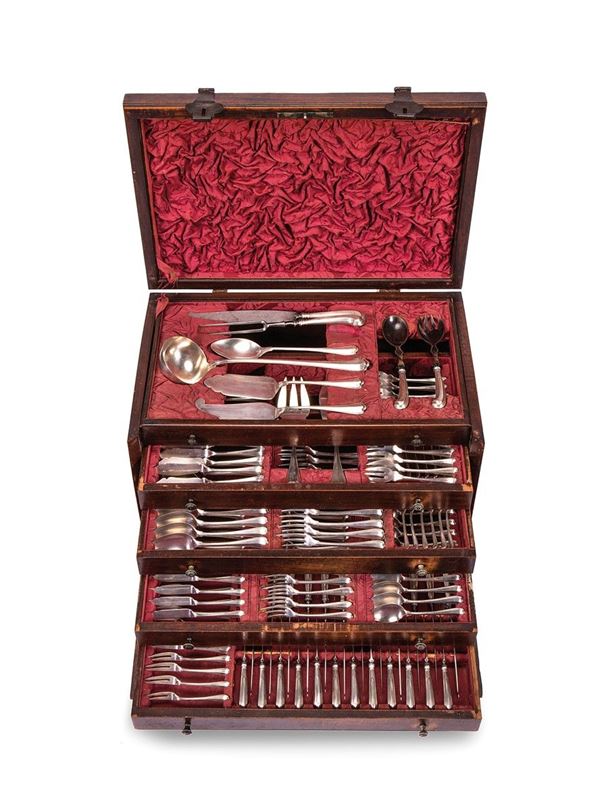 Servizio di posate in argento   - Asta Antiquariato, Pittura, Oggetti d'arte, Porcellana, Arte Moderna - Incanto Casa d'Aste e Galleria