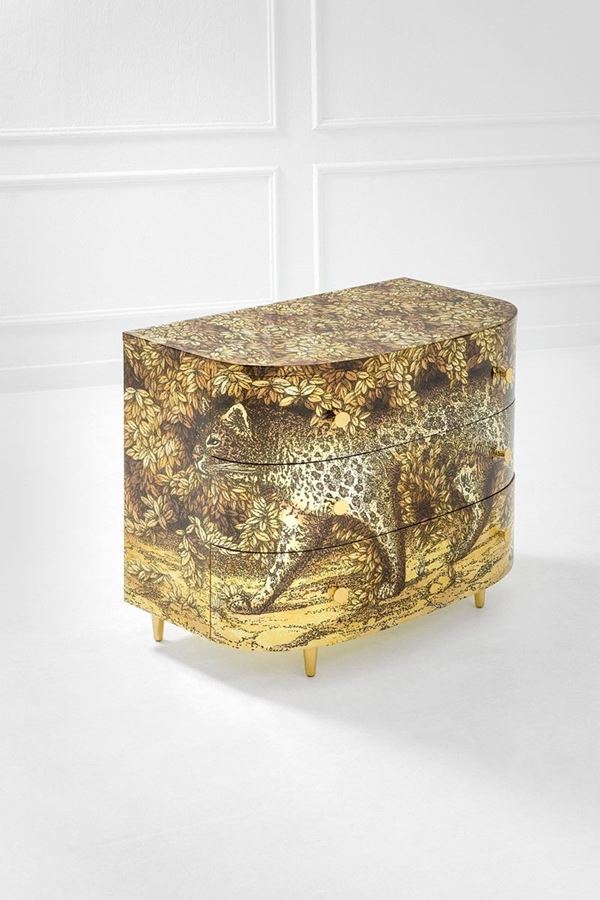 Piero Fornasetti - Com&#242; curvo mod. Leopardo
Legn