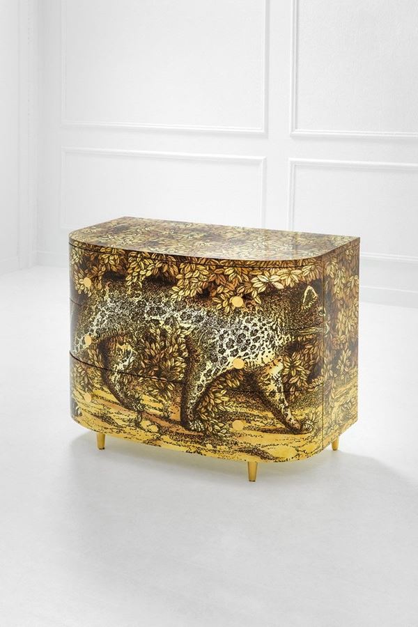 Piero Fornasetti - Com&#242; curvo mod. Leopardo
Legn