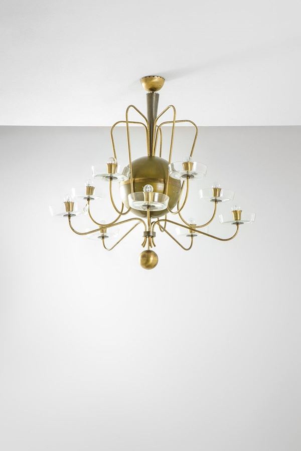 Grande lampadario a dieci lumi  - Asta Design, Winter Sale - Incanto Casa d'Aste e Galleria
