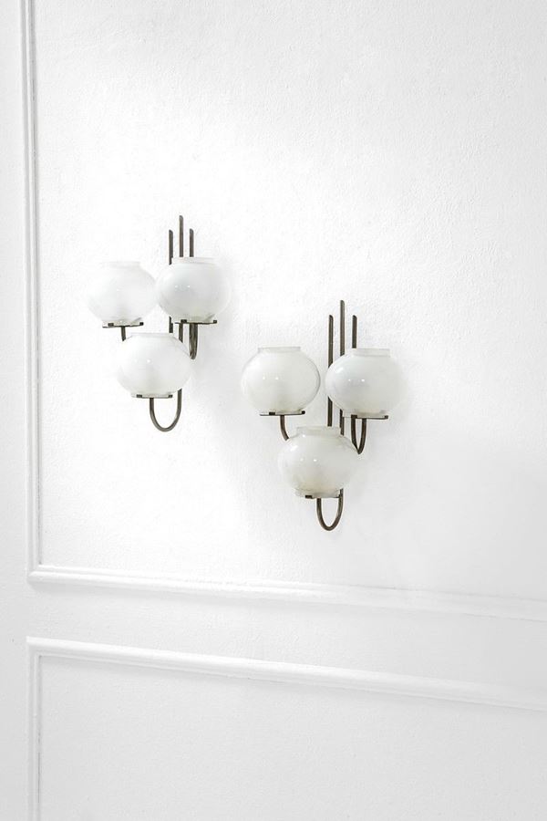 Gino Sarfatti : Coppia di lampade da parete mo  - Auction Design, Winter Sale - Incanto Casa d'Aste e Galleria