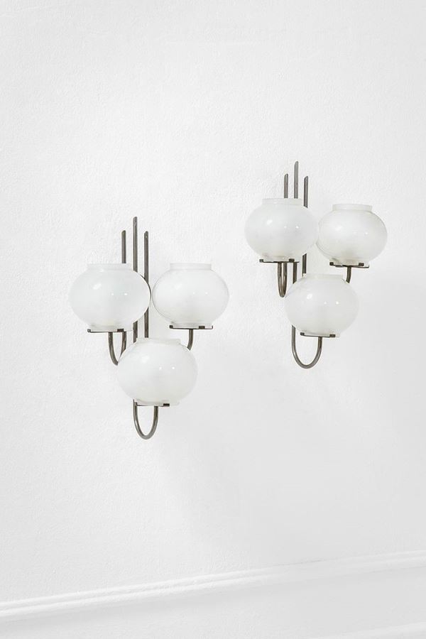 Gino Sarfatti : Coppia di lampade da parete mo  - Auction Design, Winter Sale - Incanto Casa d'Aste e Galleria