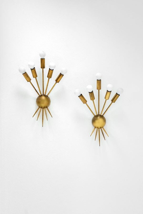 Coppia di lampade da parete a   - Asta Design, Winter Sale - Incanto Casa d'Aste e Galleria