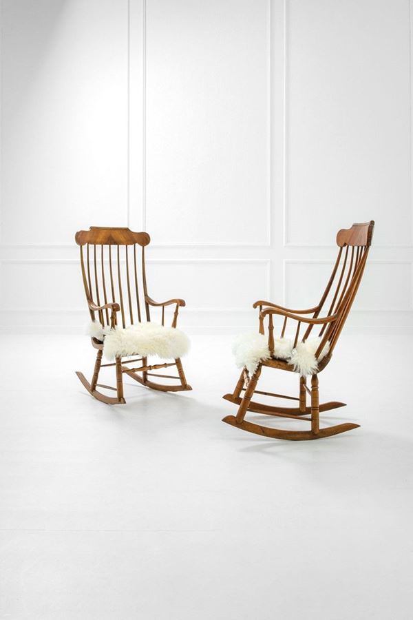 Coppia di poltrone a dondolo
  - Asta Design, Winter Sale - Incanto Casa d'Aste e Galleria
