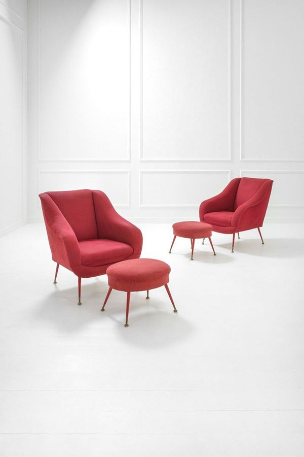 Coppia di poltrone con poggiap  - Asta Design, Winter Sale - Incanto Casa d'Aste e Galleria