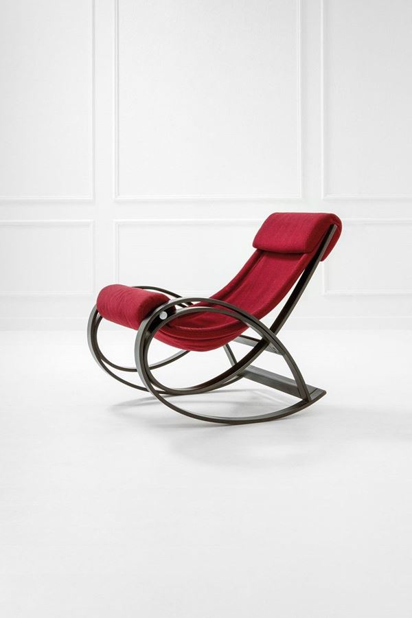 Gae Aulenti : Poltrona a dondolo mod. Sgarsu  - Asta Design, Winter Sale - Incanto Casa d'Aste e Galleria